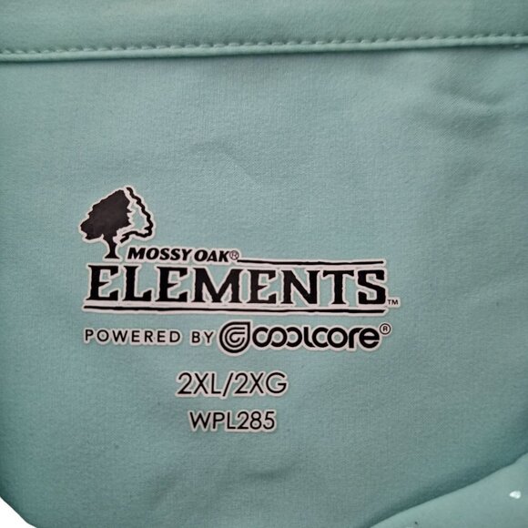 Mossy Oak Elements Mens Fishing Shirt Blue 2XL - Picture 3 of 6